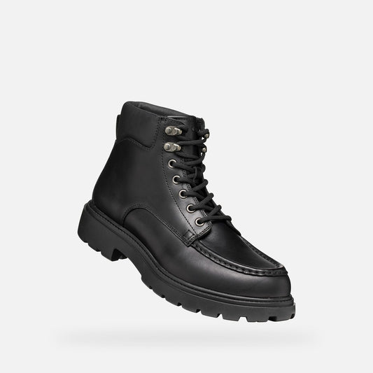 Geox Spherica EC7 B Uomo Anfibio in Pelle Nera