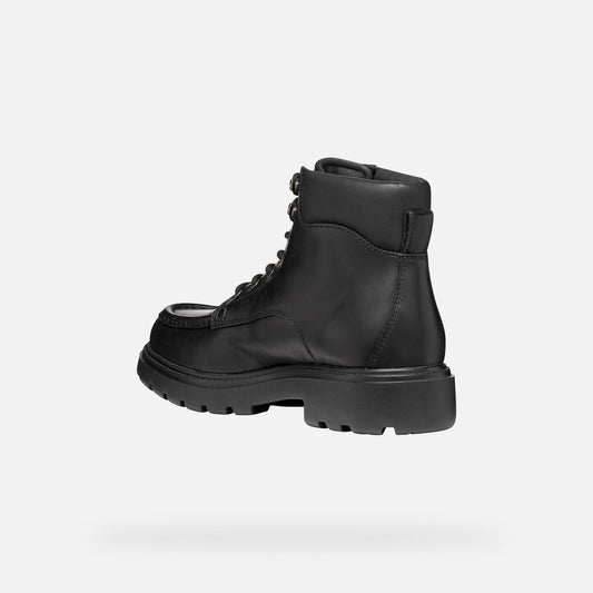 Geox Spherica EC7 B Uomo Anfibio in Pelle Nera