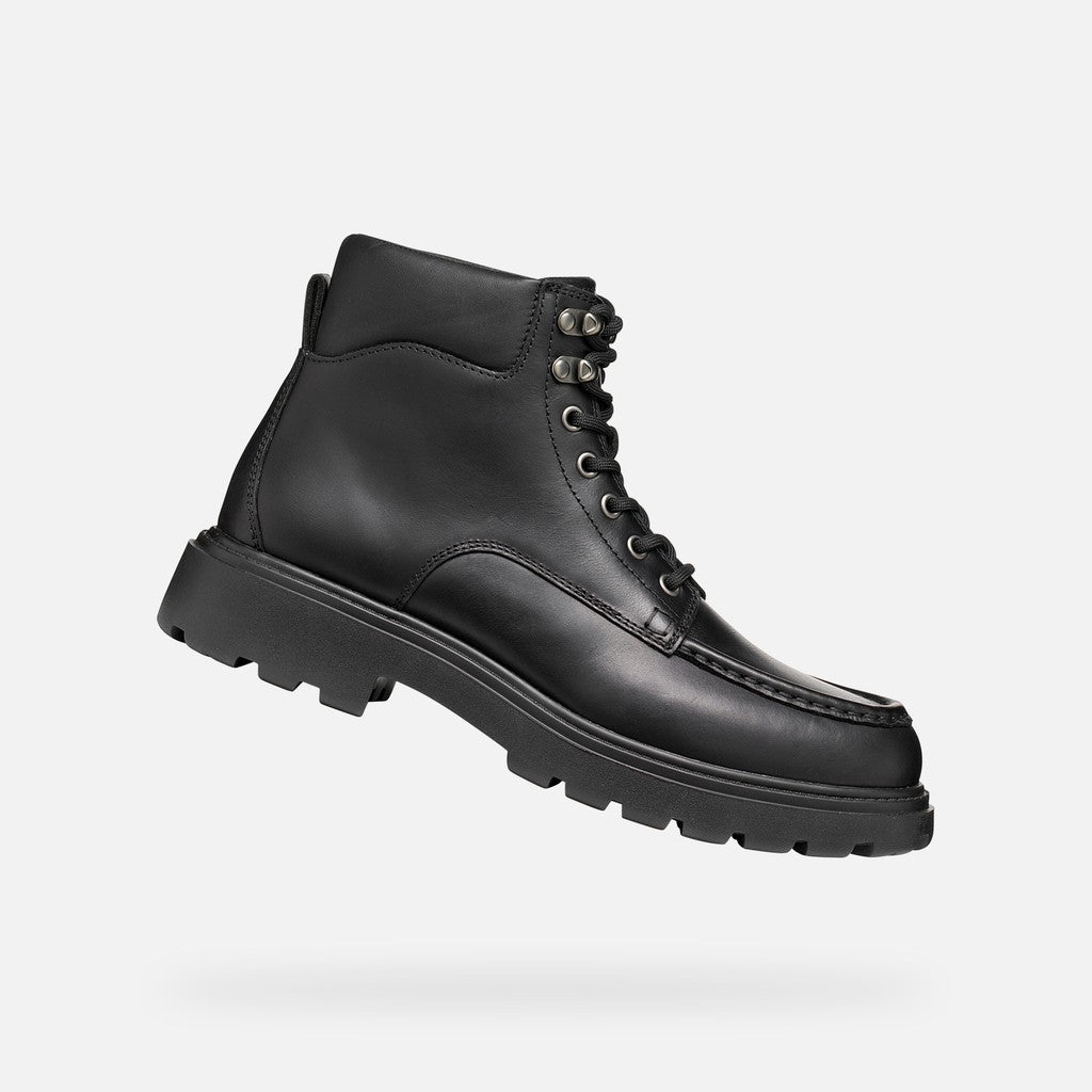 Geox Spherica EC7 B Uomo Anfibio in Pelle Nera