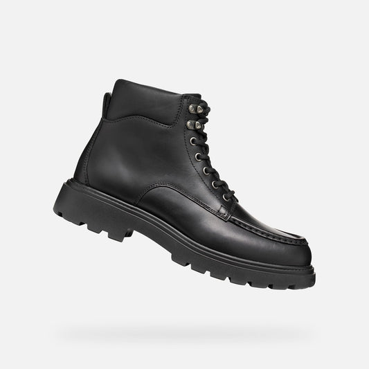 Geox Spherica EC7 B Uomo Anfibio in Pelle Nera