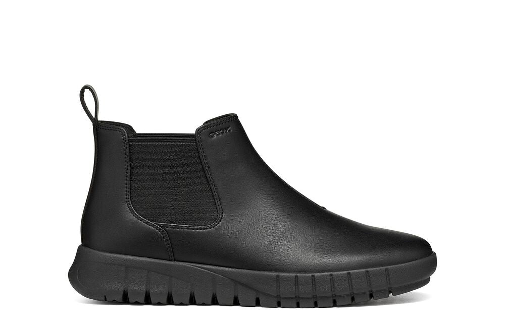 Geox Flextride Donna Stivaletto Chelsea in Pelle Nera