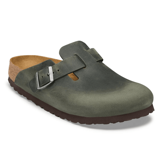Birkenstock Boston Pianta Stretta Thyme in Pelle Oliata