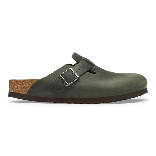 Birkenstock Boston Pianta Stretta Thyme in Pelle Oliata