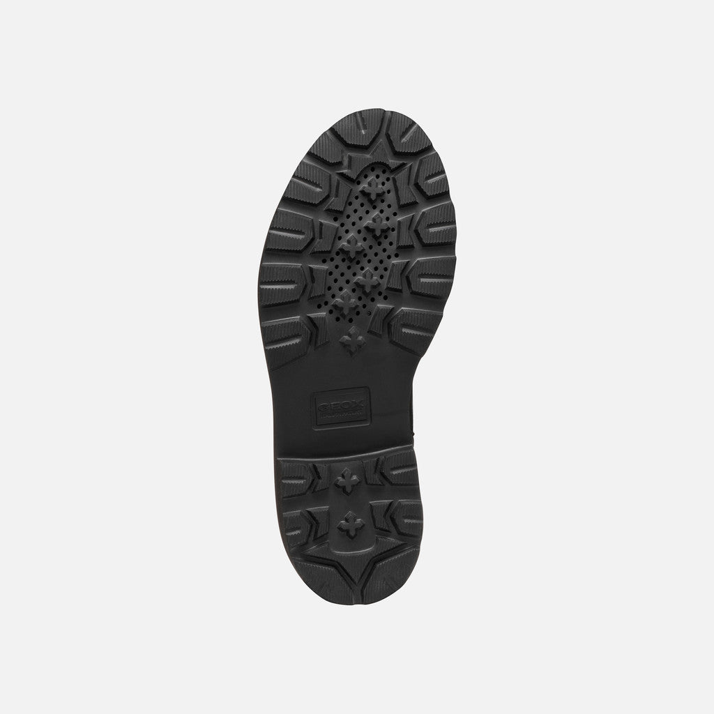 Geox Norize Donna in Capretto Nero con Lacci e Zip