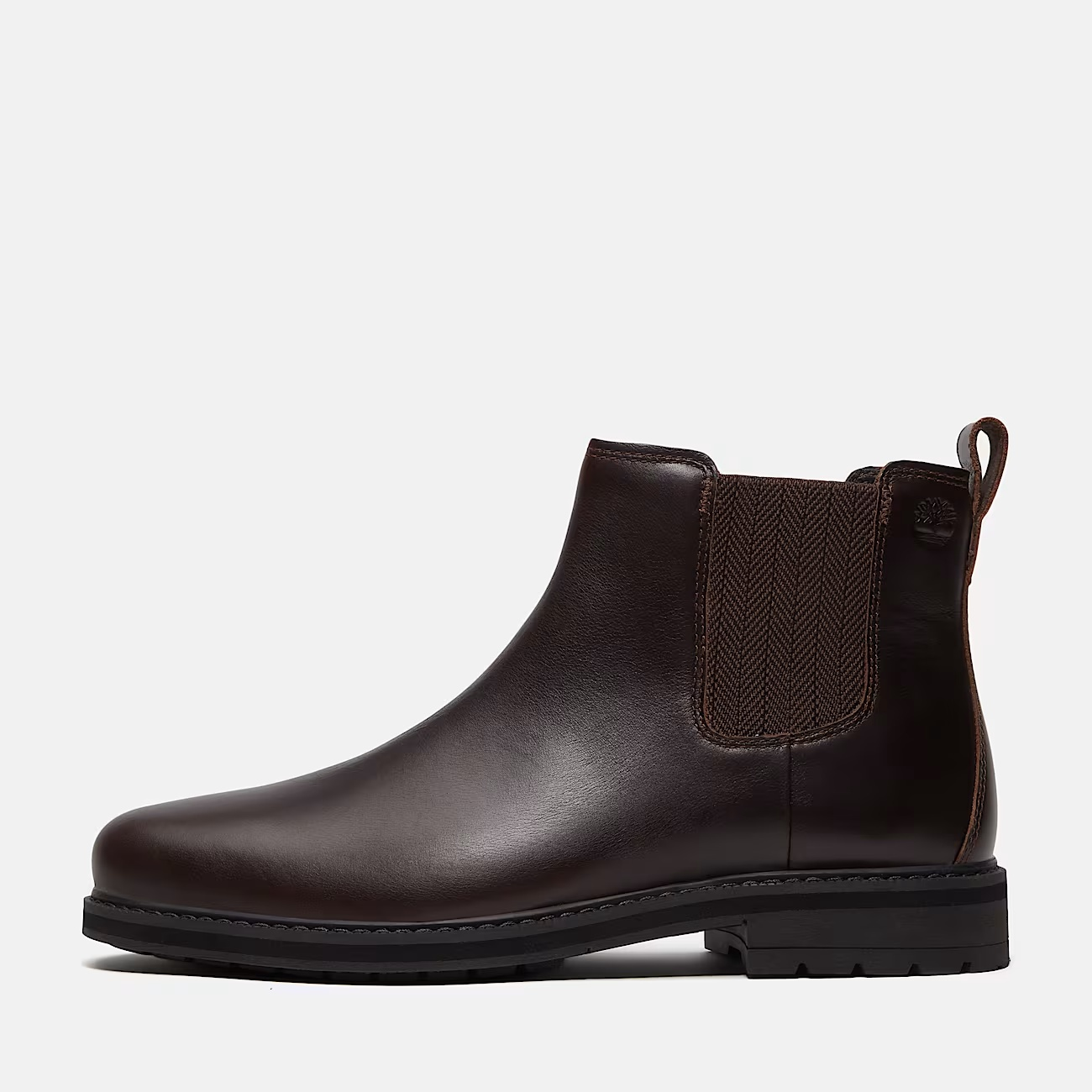 Timberland Stormbucks Chelsea Uomo in Pelle Pieno Fiore Marrone Scuro