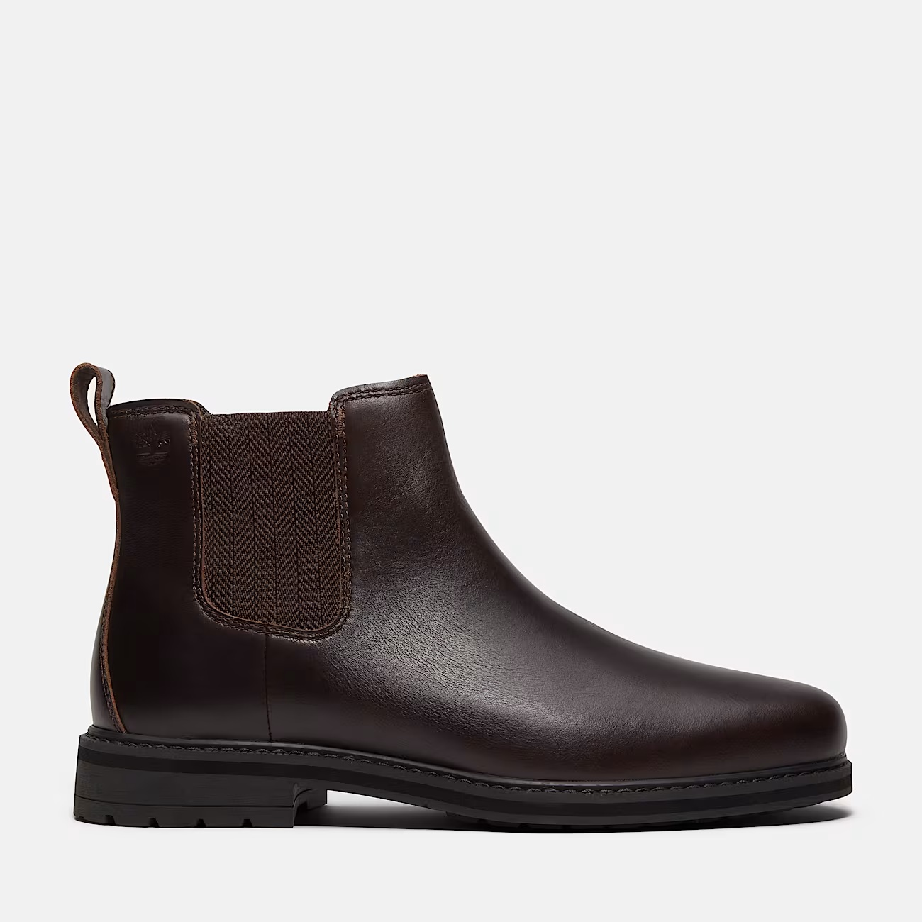 Timberland Stormbucks Chelsea Uomo in Pelle Pieno Fiore Marrone Scuro