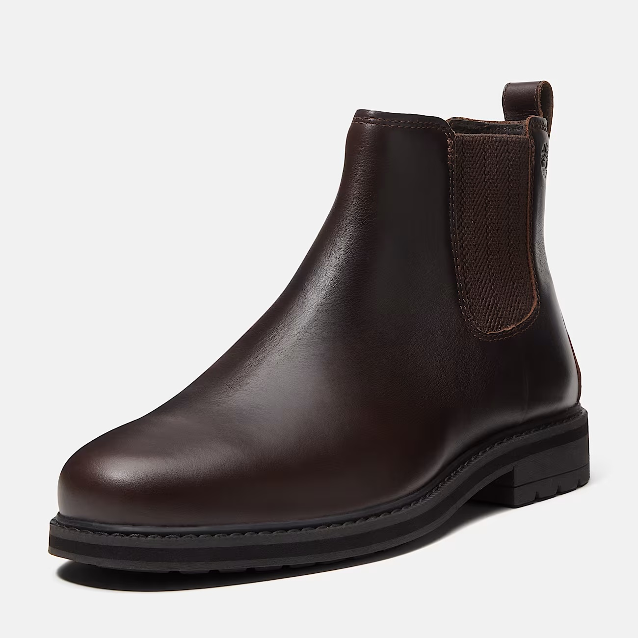 Timberland Stormbucks Chelsea Uomo in Pelle Pieno Fiore Marrone Scuro