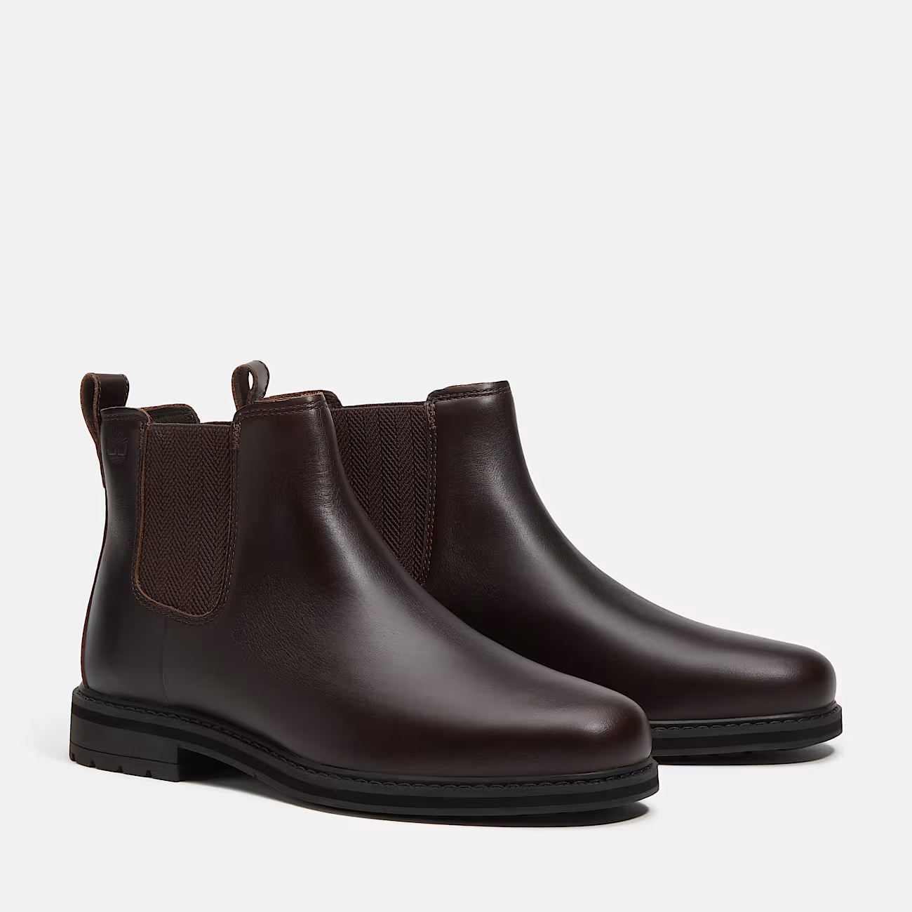 Timberland Stormbucks Chelsea Uomo in Pelle Pieno Fiore Marrone Scuro