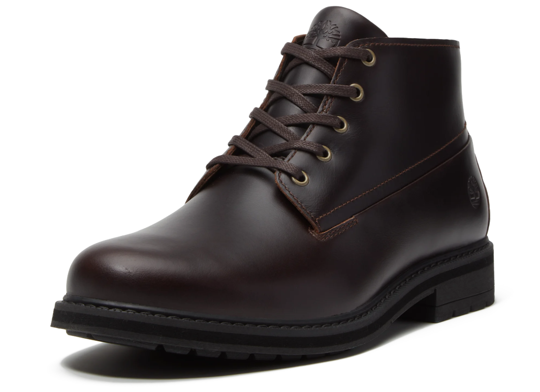 Timberland Stormbucks Chukka Waterproof Uomo in Pelle Marrone Scuro