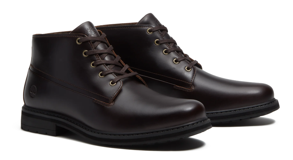 Timberland Stormbucks Chukka Waterproof Uomo in Pelle Marrone Scuro