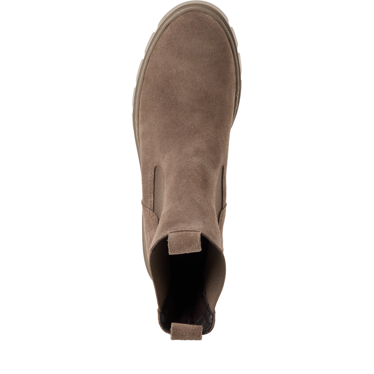 Tamaris Stivaletto Chelsea Donna Camoscio Grigio Tortora Platform