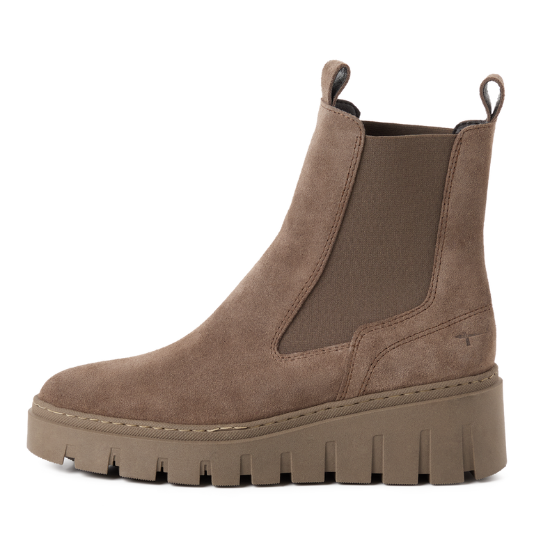 Tamaris Stivaletto Chelsea Donna Camoscio Grigio Tortora Platform