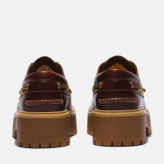 Timberland Stone Street Scarpa Barca Donna Platform Pelle Marrone