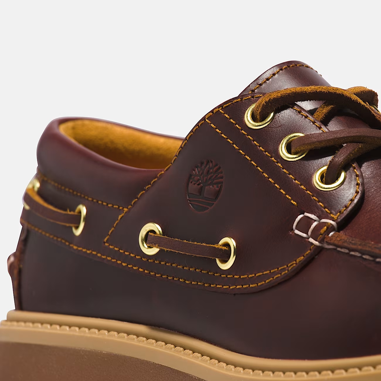 Timberland Stone Street Scarpa Barca Donna Platform Pelle Marrone
