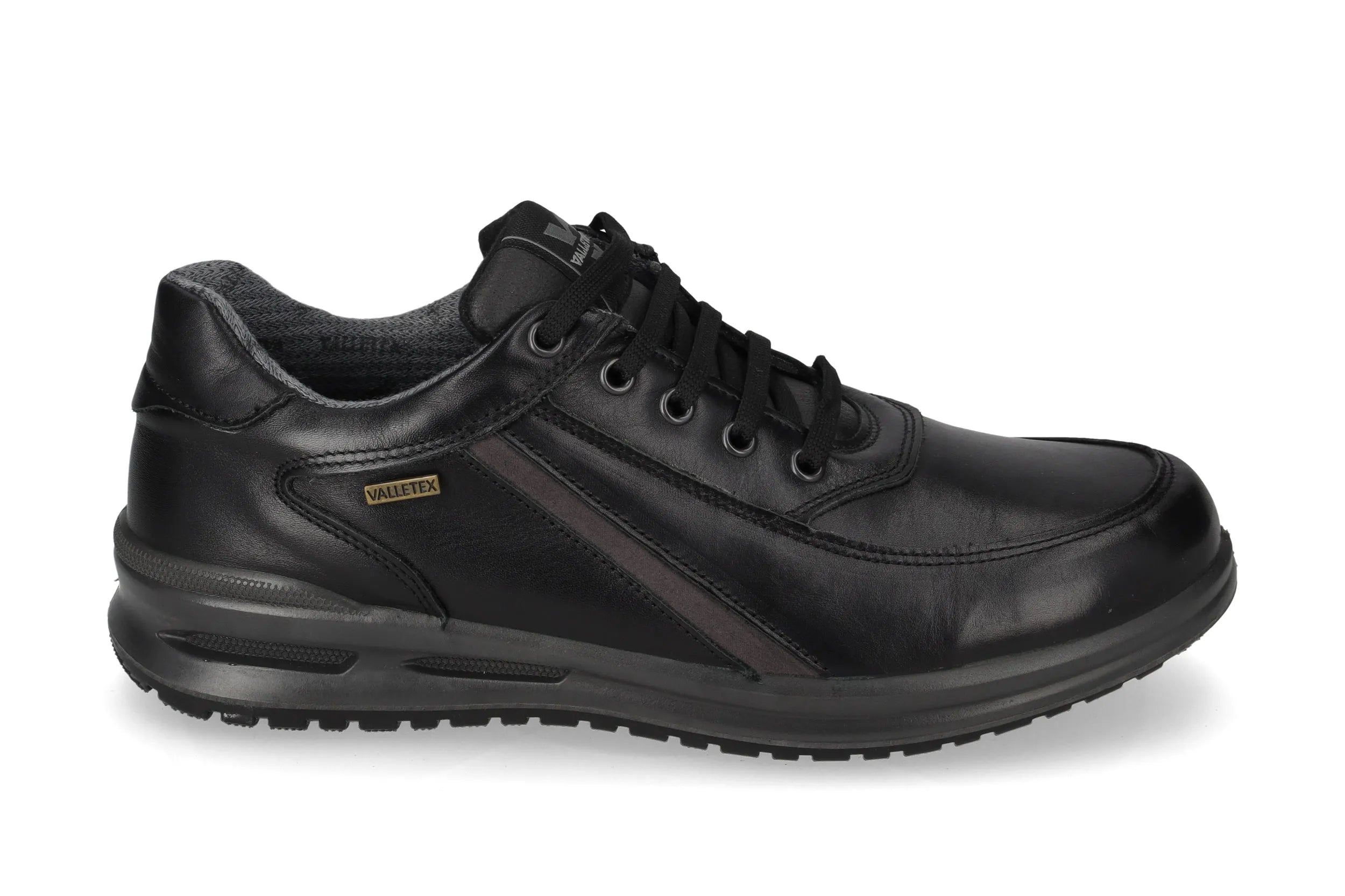 Valleverde Uomo Sneaker Impermeabile in Pelle Nera VALLETEX