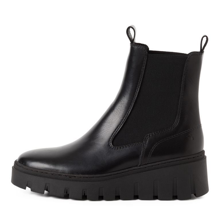 Tamaris Stivaletto Chelsea Donna Camoscio Pelle Nera Platform
