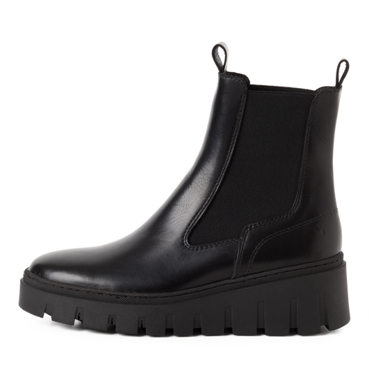 Tamaris Stivaletto Chelsea Donna Camoscio Pelle Nera Platform