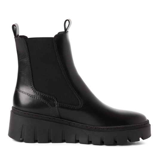 Tamaris Stivaletto Chelsea Donna Camoscio Pelle Nera Platform