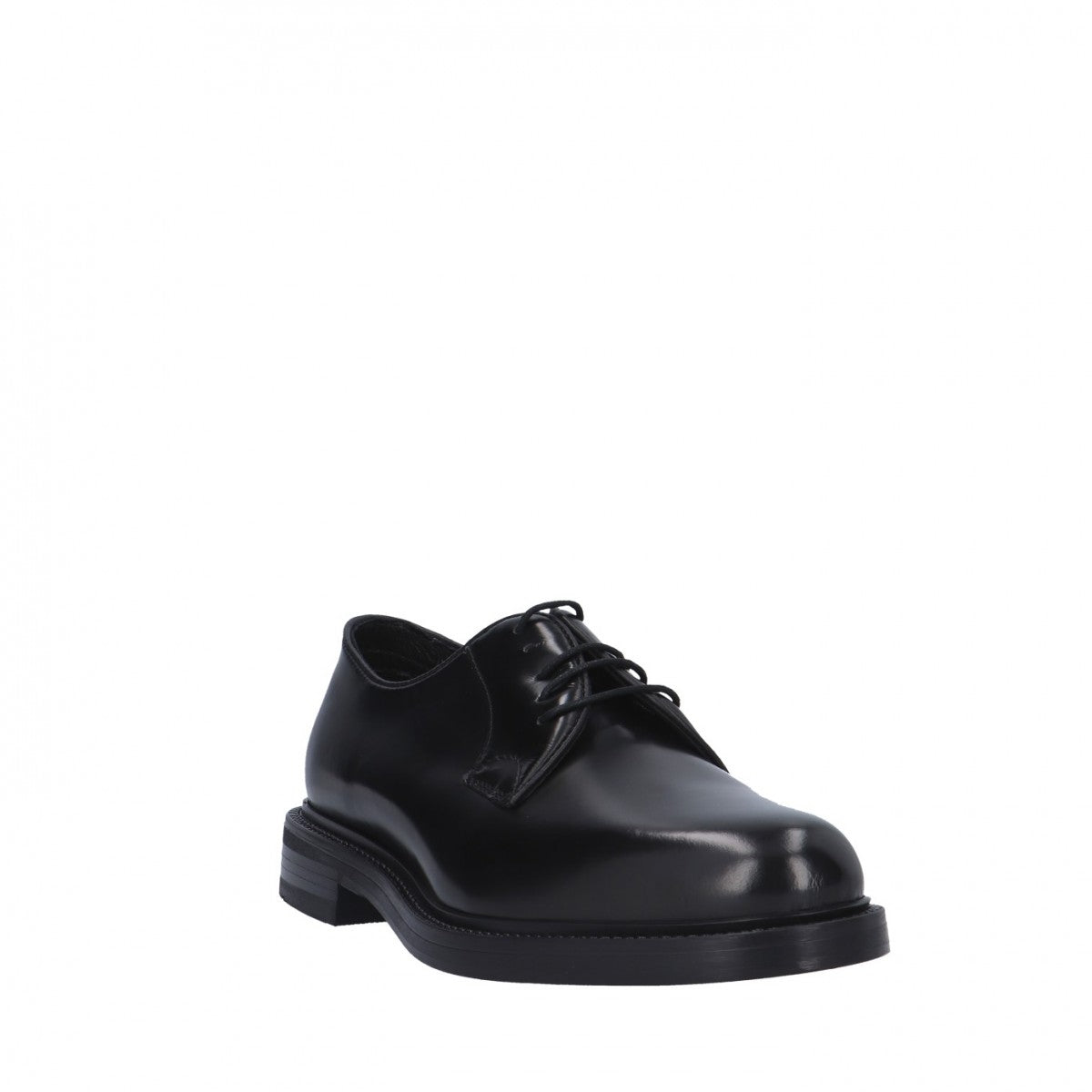 DERBY LISCIA  NERA FONDO CUOIO MADE IN ITALY