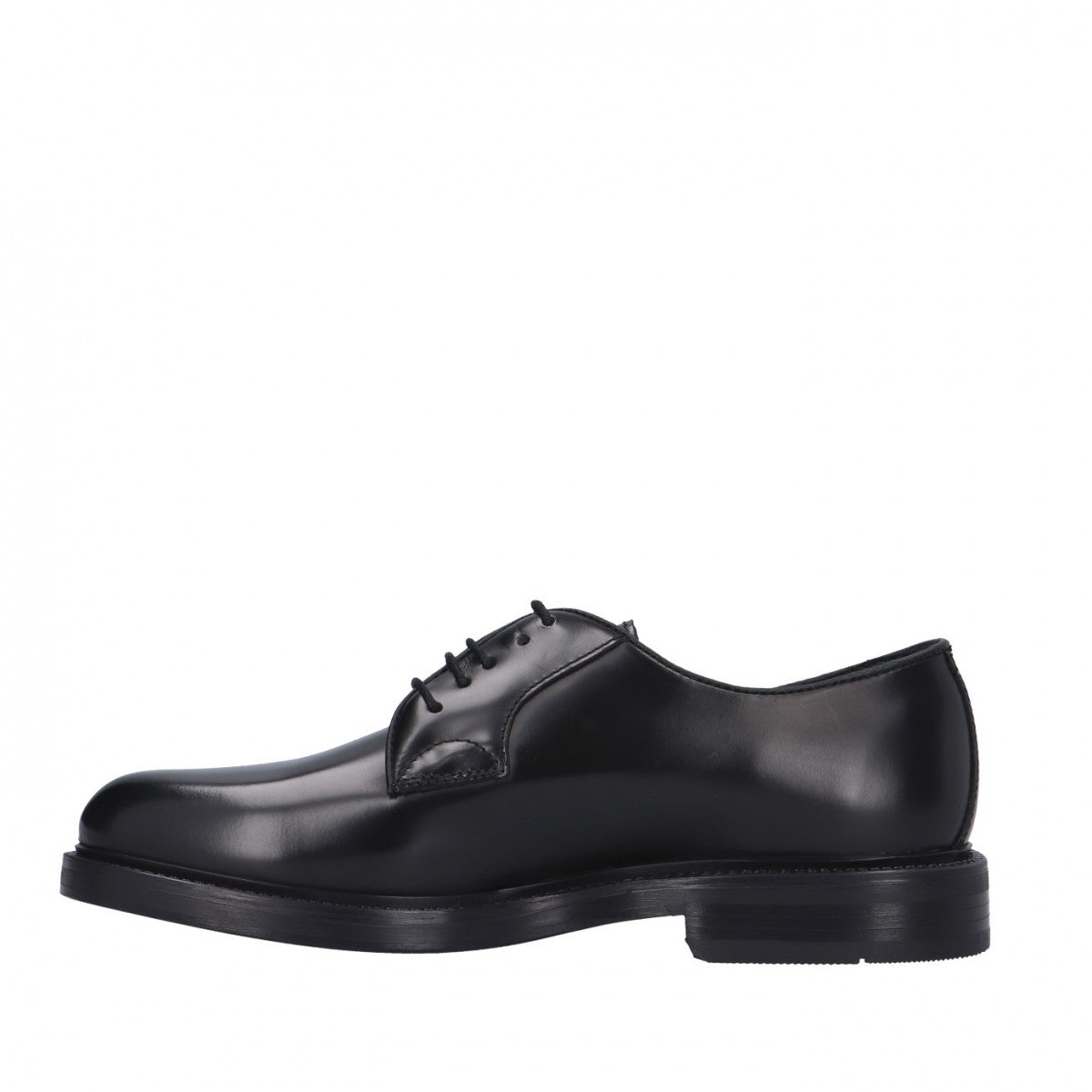 DERBY LISCIA  NERA FONDO CUOIO MADE IN ITALY
