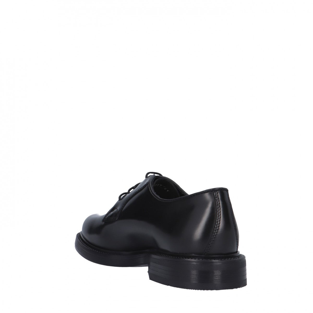 DERBY LISCIA  NERA FONDO CUOIO MADE IN ITALY