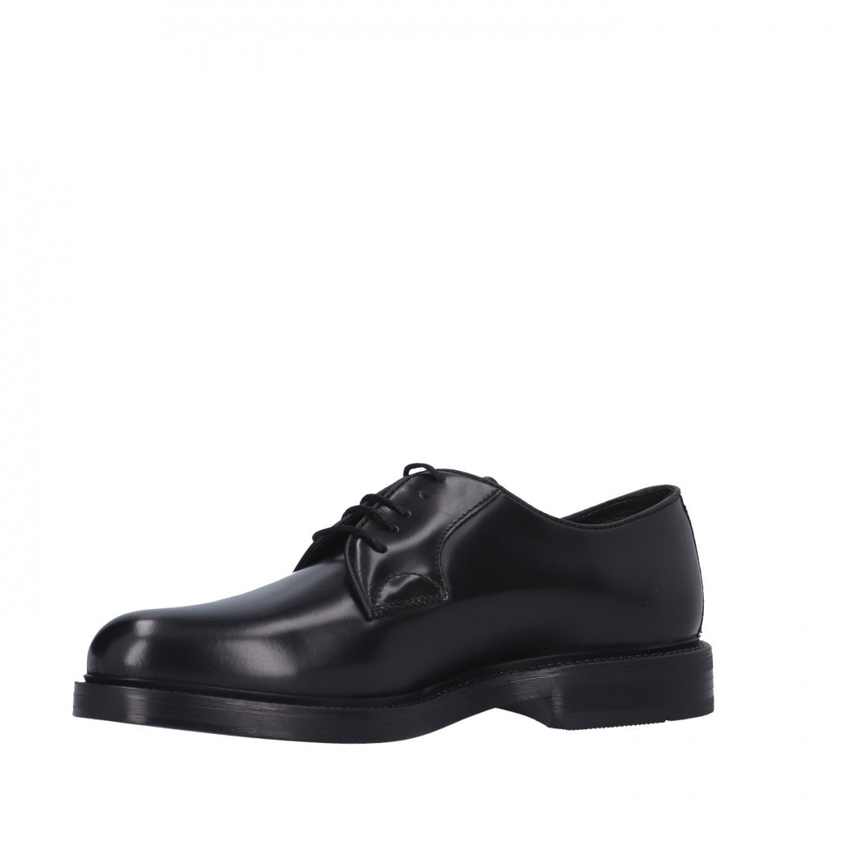 DERBY LISCIA  NERA FONDO CUOIO MADE IN ITALY