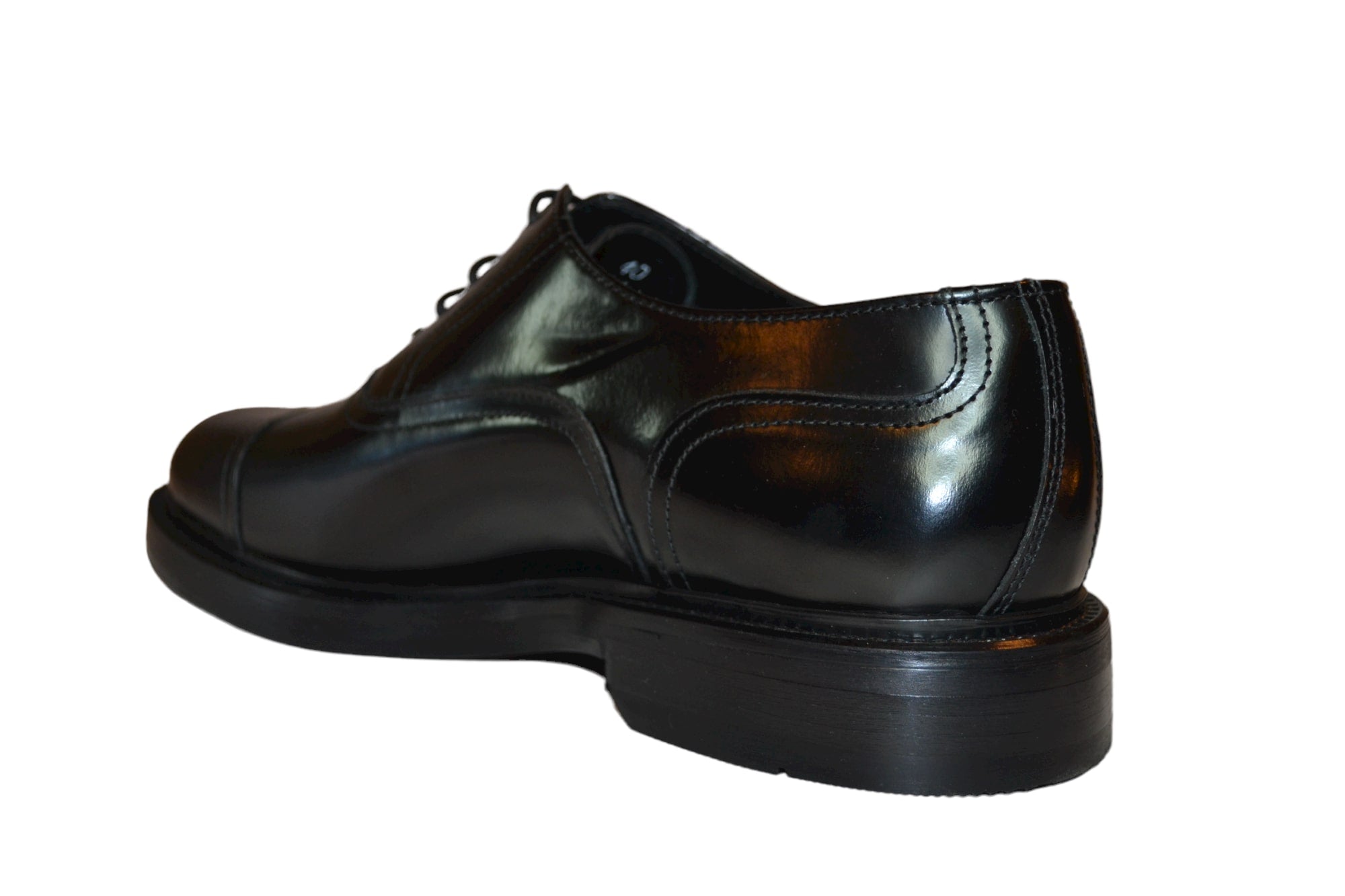 Oxford nera 100% Made in Italy fondo cuoio