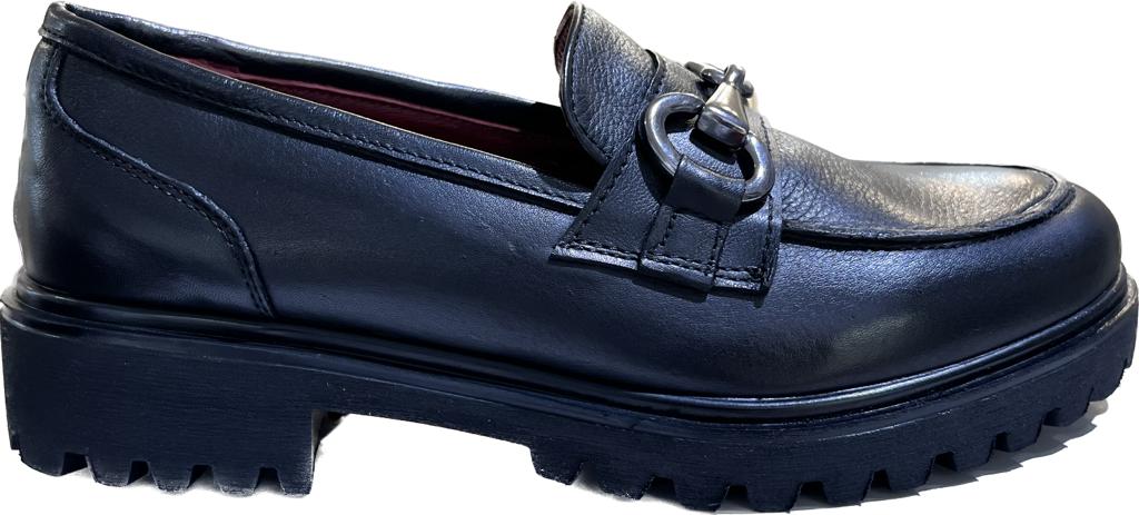 Mocassino Artigianale Morsetto Nero