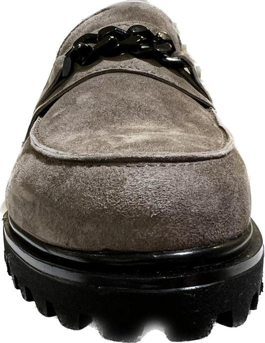 Mocassino Artigianale camoscio tortora