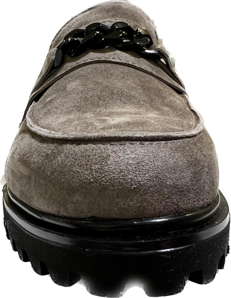 Mocassino Artigianale camoscio tortora