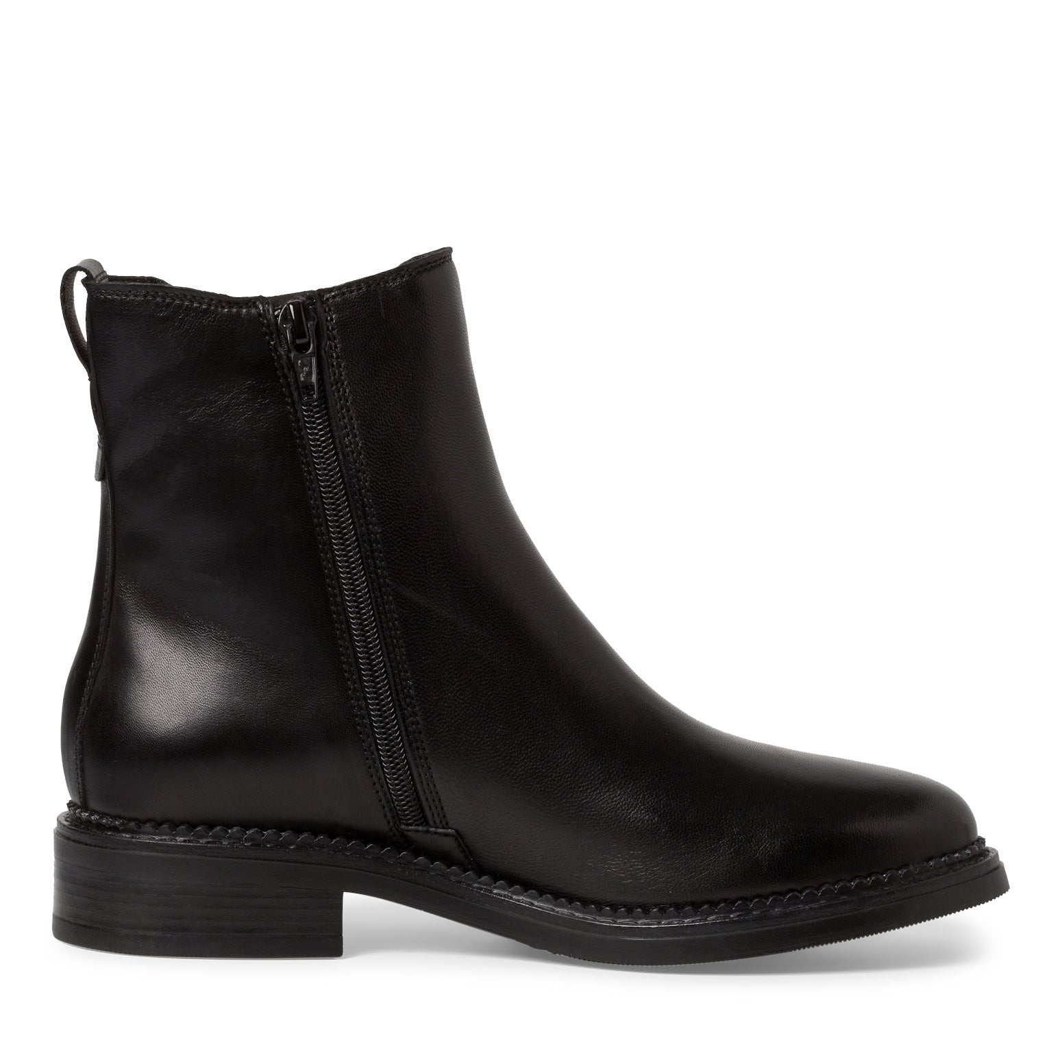 Tronchetto pelle nera