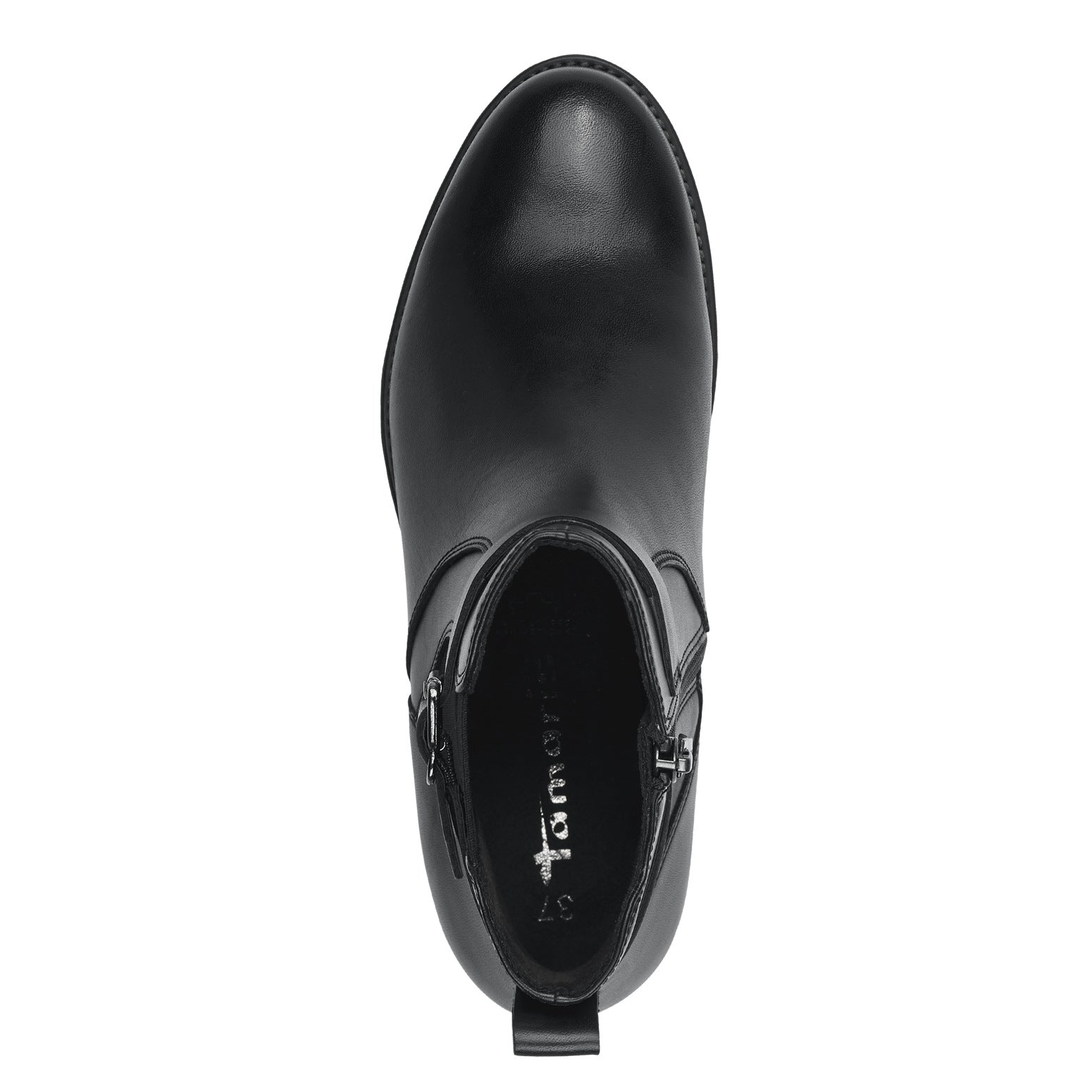 Tronchetto pelle nero