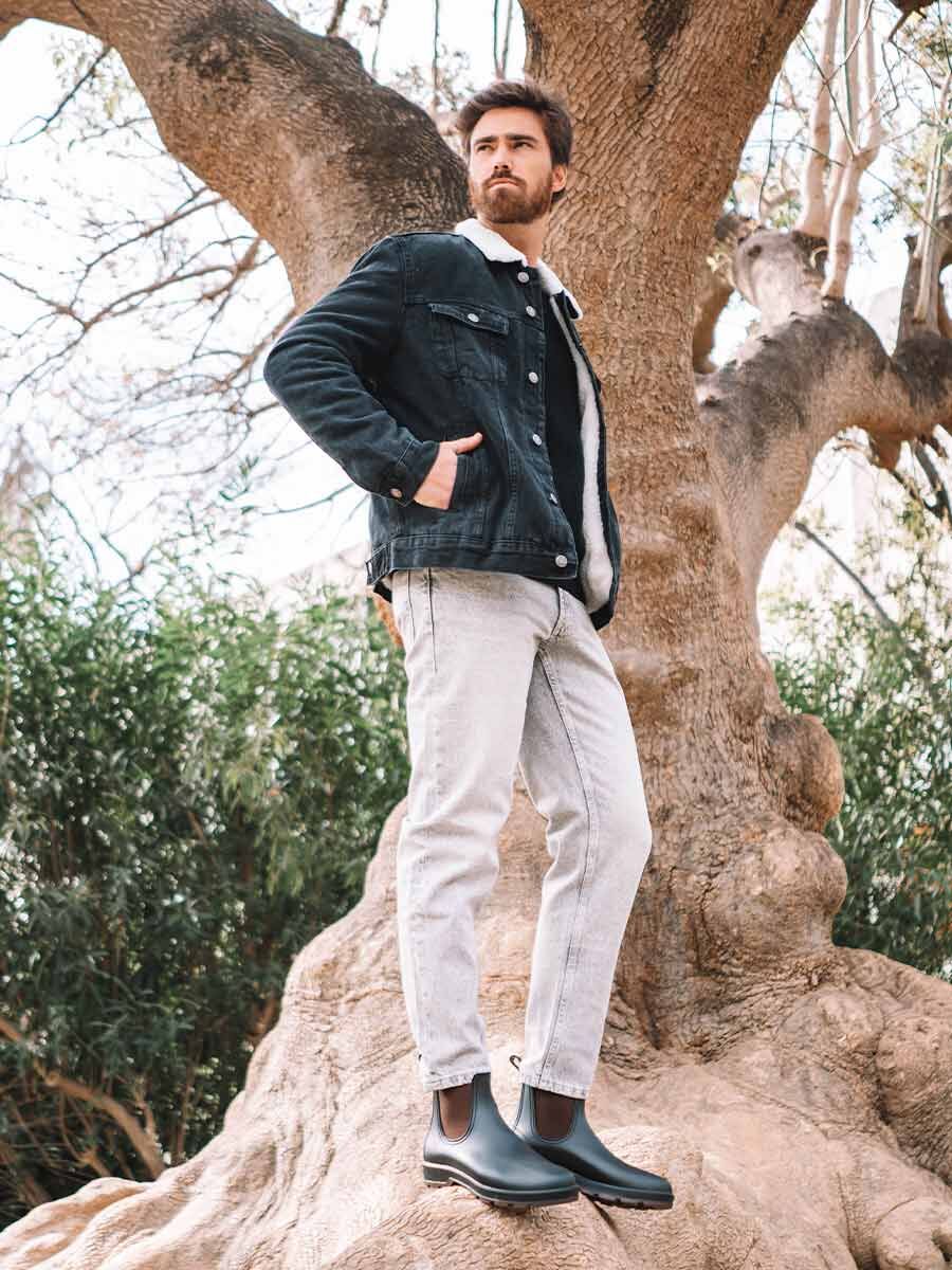 CALOSCIA GOMMA  NERO/MARRONE