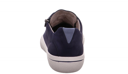 Sneaker camoscio blu con zip