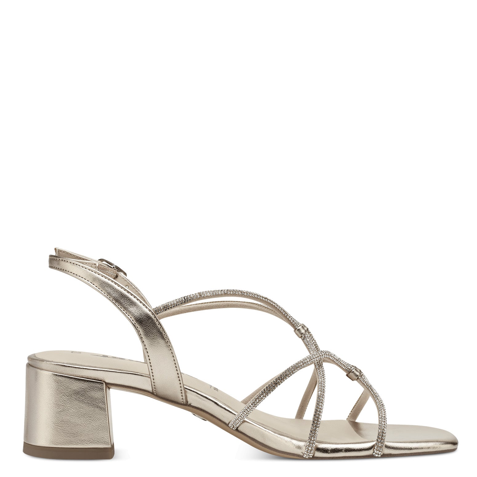 SANDALO ORO CON TACCO